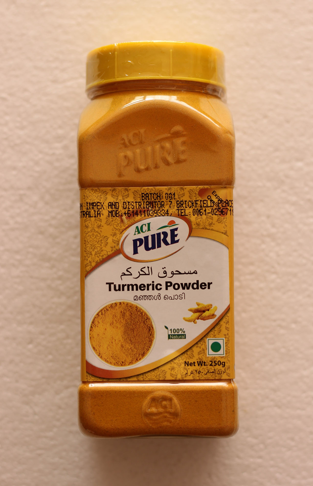 ACI Pure Turmeric Powder 250gm (jar)