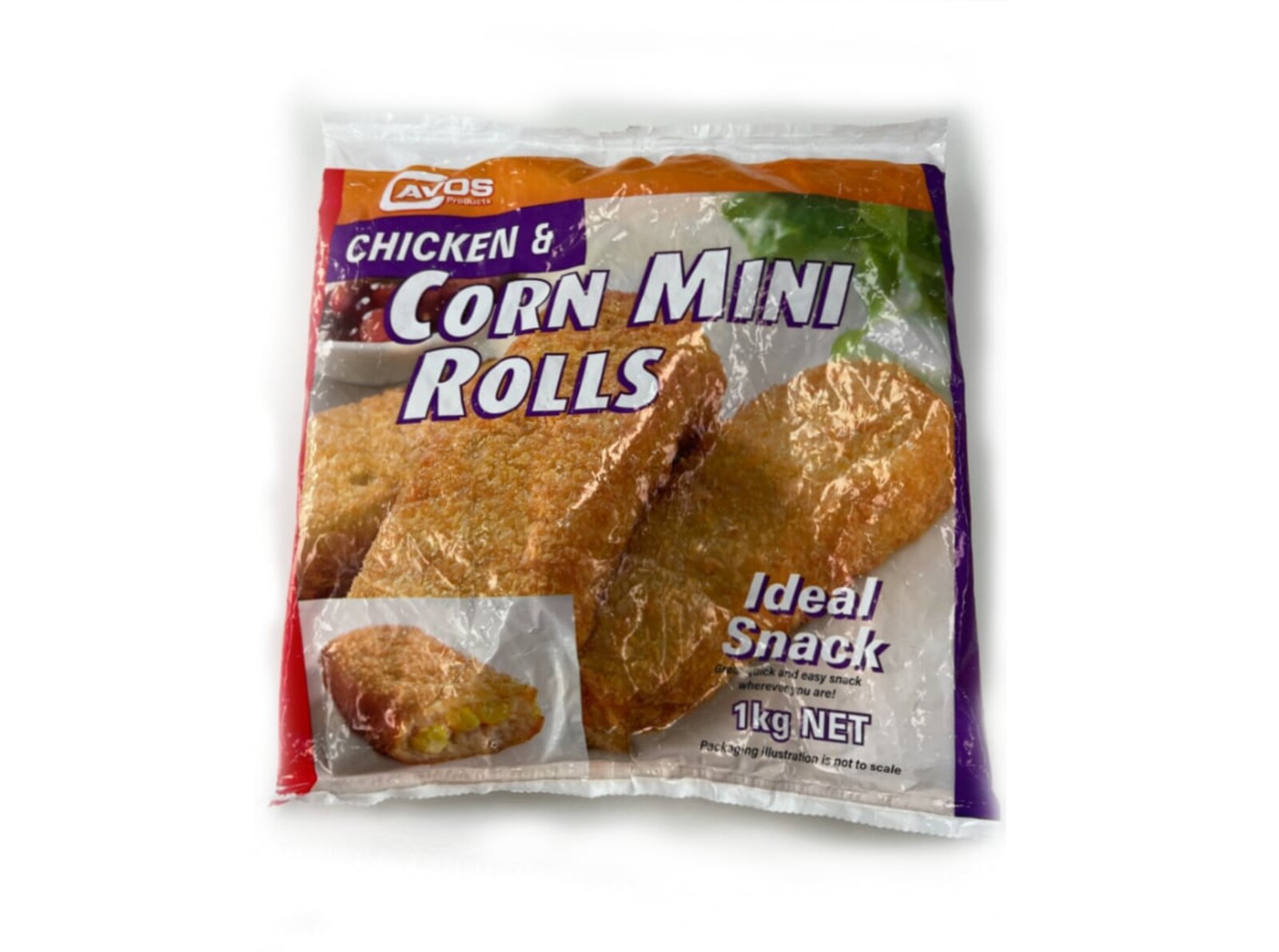 Cavos Chicken Corn Roll (Halal) 1kg